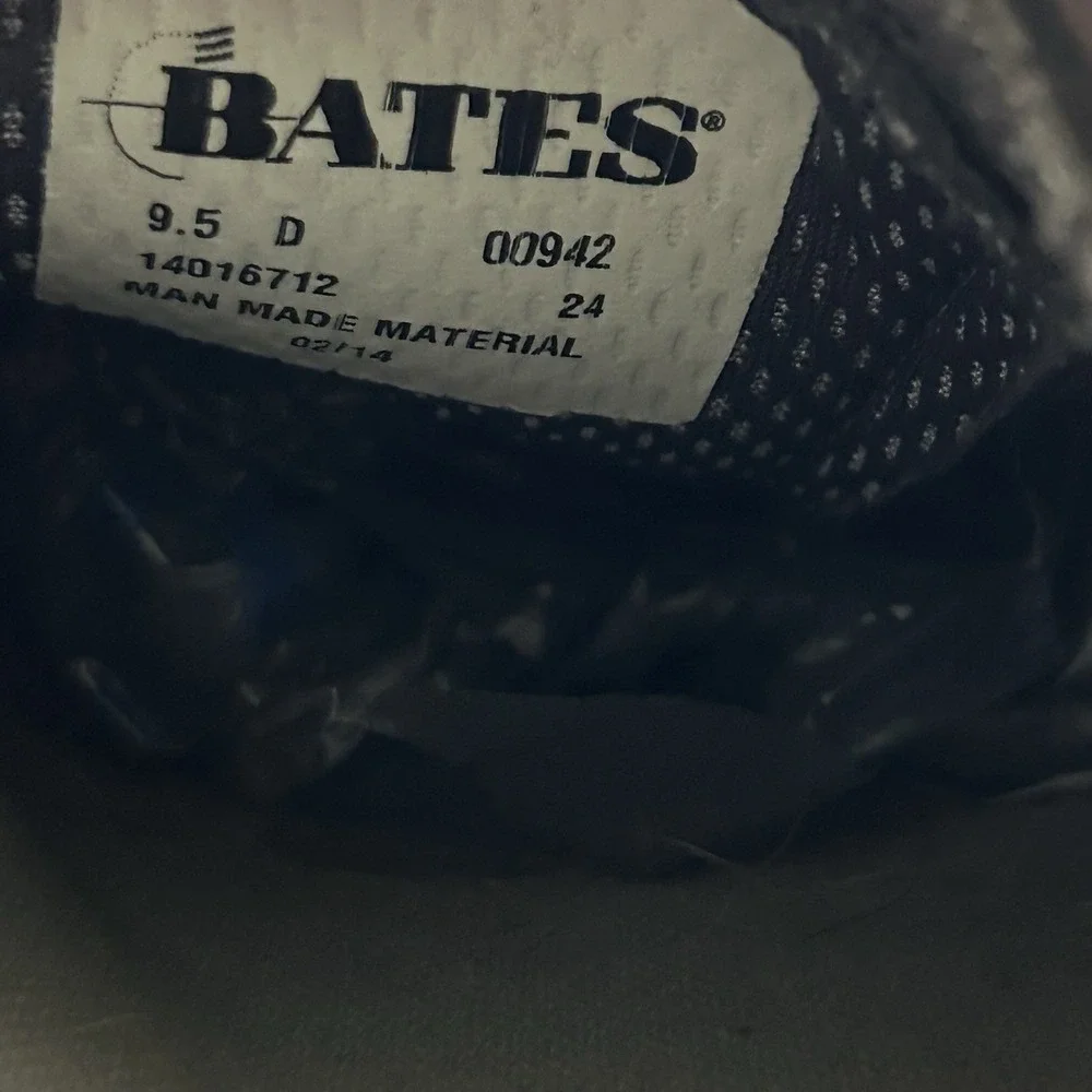 Bates Lites 00942 Men's Black High Gloss Oxford Uniform Dress Shoes Size 9.5 D